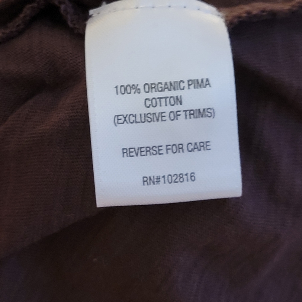 Garnet Hill Brown Organic Pima Cotton Top - Picture 7 of 7